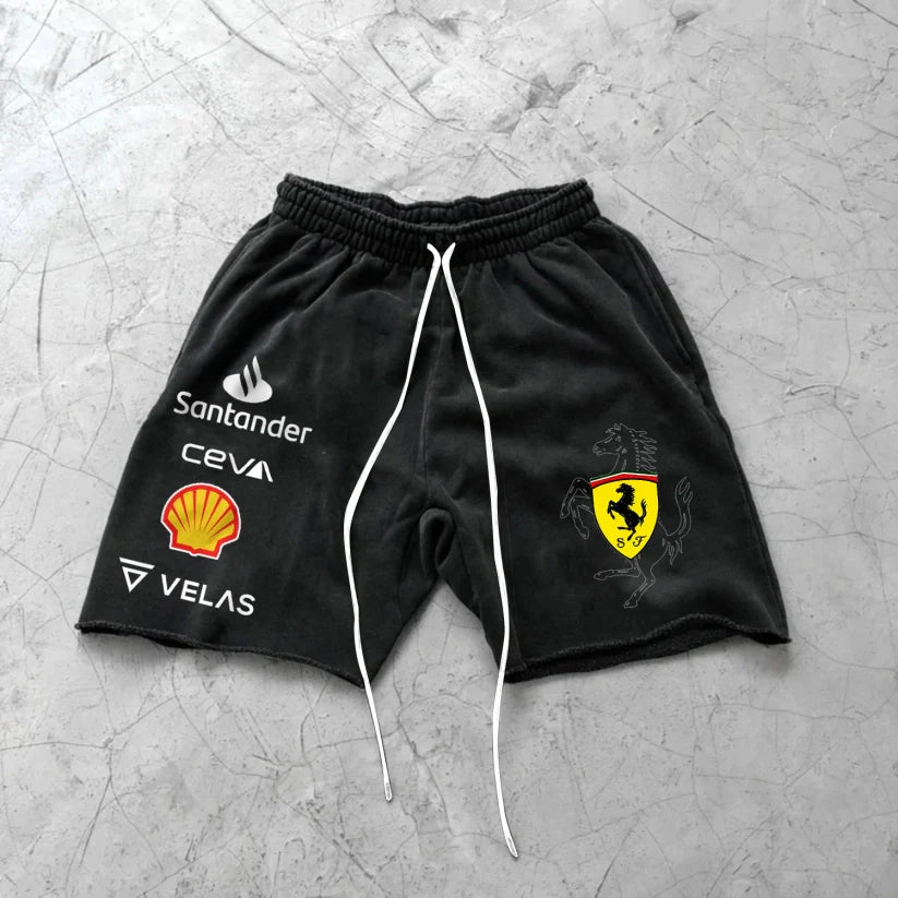 Men's Racing Design Loose Shorts